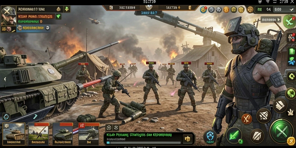 Tampilan gameplay menegangkan dari 2739 dengan strategi yang mendalam.