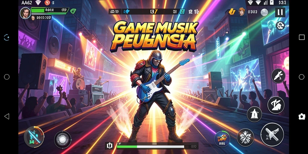Skrinsut gameplay AA62 menampilkan keseruan bermain musik secara interaktif.