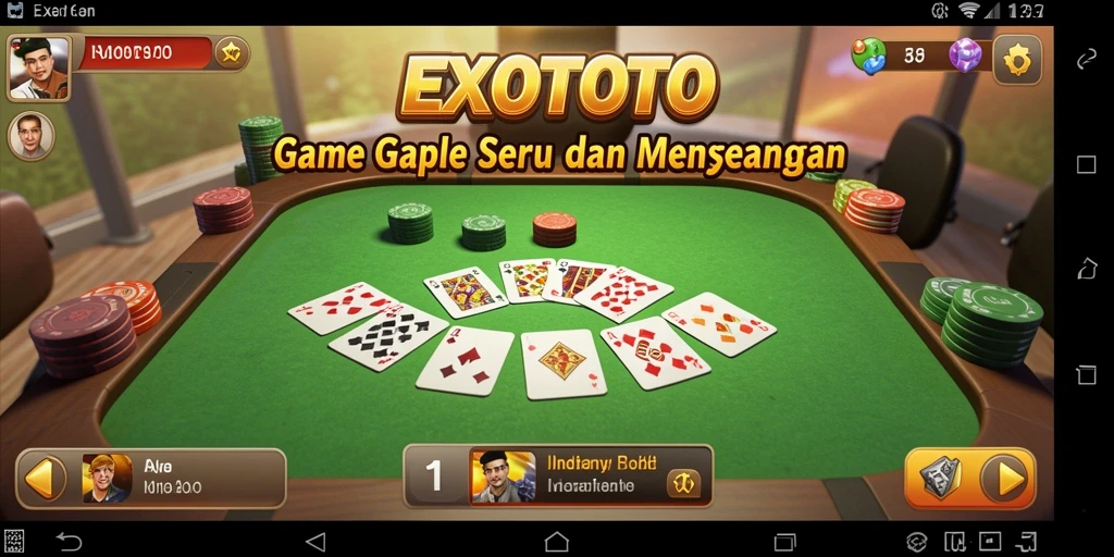 Tangkapan layar menunjukkan pemain sedang menikmati pengalaman Gaple yang menyenangkan.