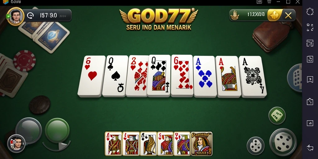 Gameplay seru dalam game Domino GOD77 yang menantang.