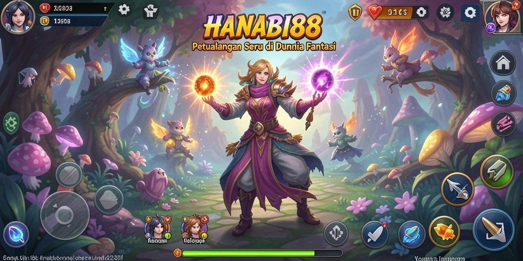 Tangkapan layar saat bertempur di dunia <strong>HANABI88</strong>, menampilkan aksi dan strategi ARPG.