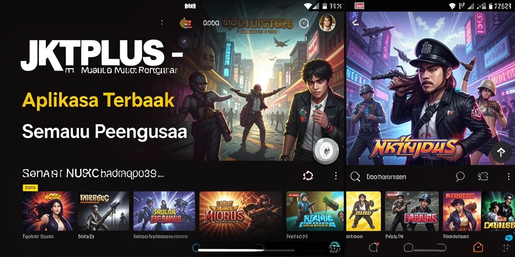 Screenshot gameplay JKTPLUS menampilkan antarmuka musik yang interaktif.