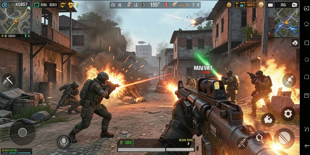 Gameplay menegangkan dalam KO857 dengan visual yang menarik.