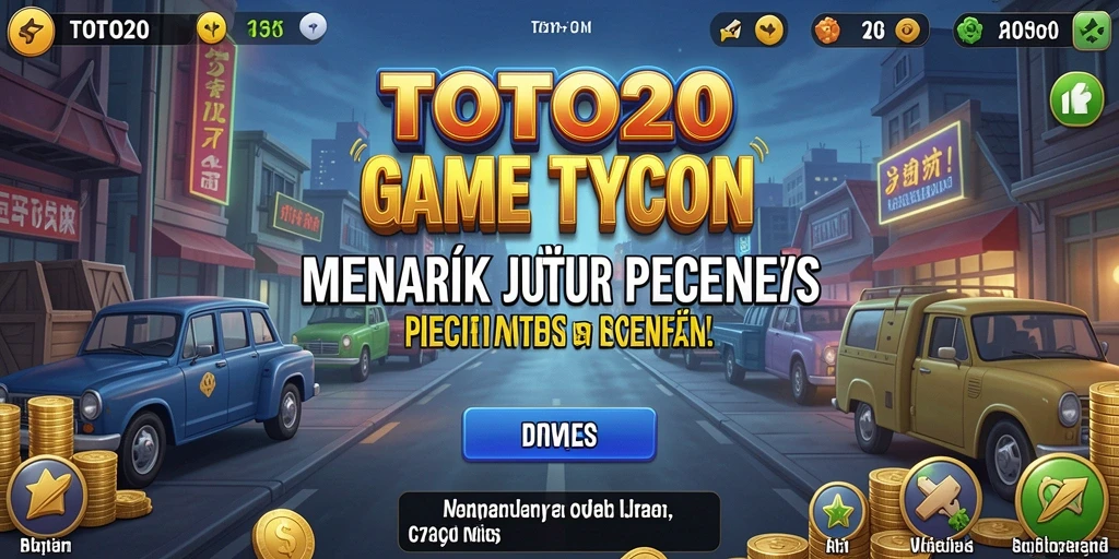 Tampilan gameplay TOTO20 dengan berbagai elemen bisnis dan strategi.