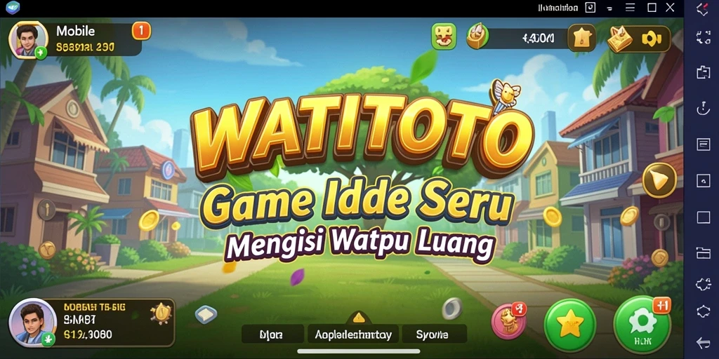 Screenshot utama gameplay WATITOTO menampilkan karakter yang sedang berkembang.