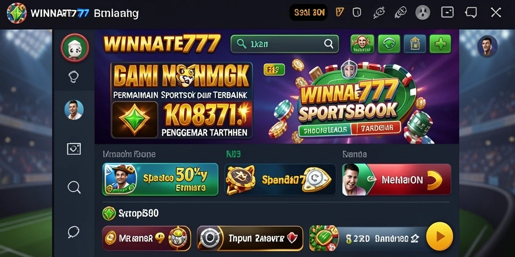 Tampilan gameplay menarik dari aplikasi Sportsbook WINRATE777.