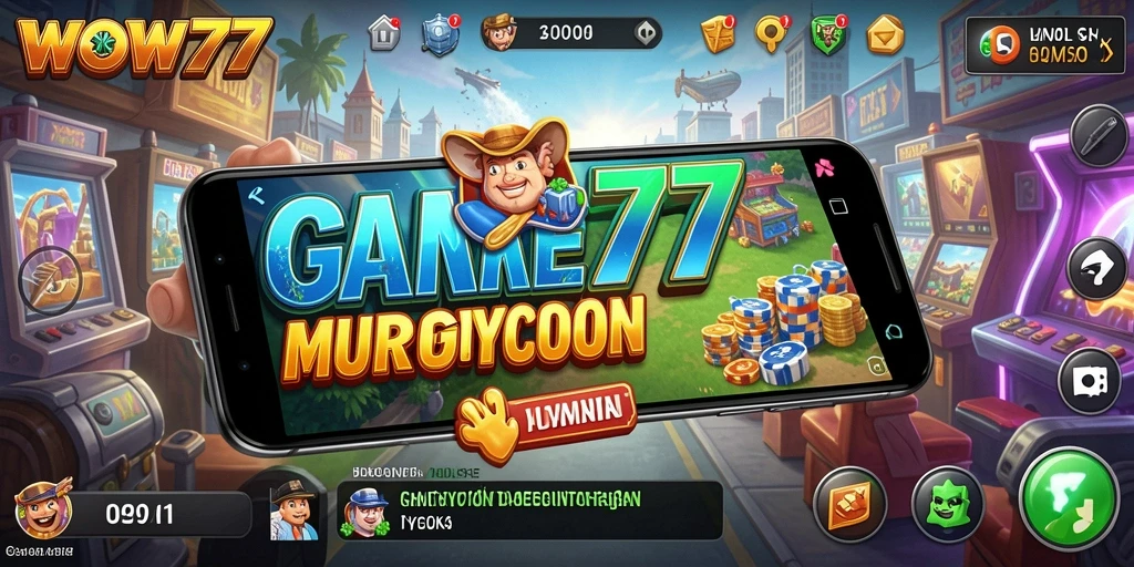 Tampilan screenshot WOW77 menampilkan gameplay yang mendebarkan dalam genre Tycoon.